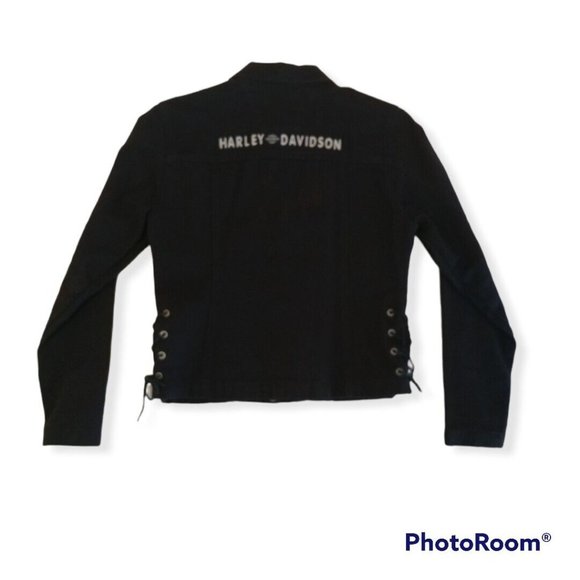 Women's Small S Harley-Davidson Denim Jacket - Picture 2 of 8